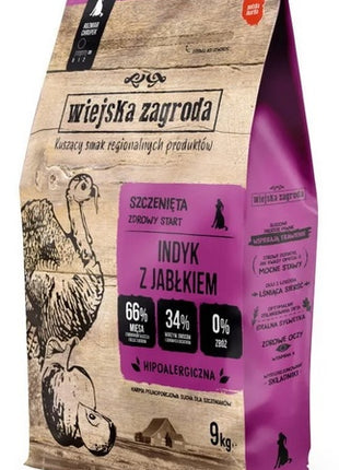 Wiejska Zagroda Indyk z jabłkiem Puppy 9kg