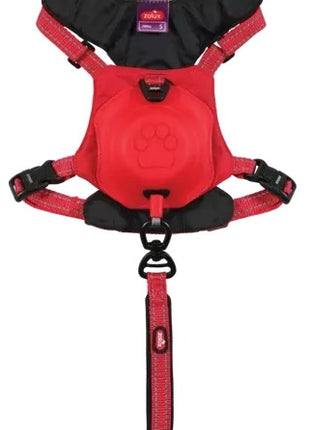 Zolux Szelki ze smyczą automatyczną Easyride S czerwone