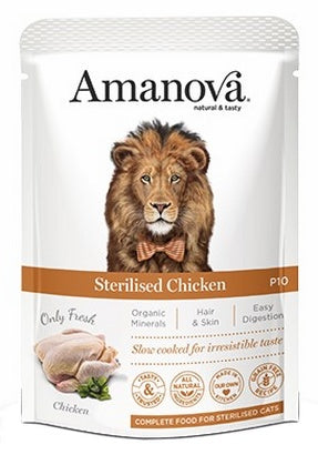 Amanova Cat Sterilised Chicken - kurczak saszetka 85g [P10]