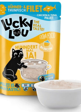Lucky Lou Extrafood Kurczak i tuńczyk w bulionie saszetka 70g