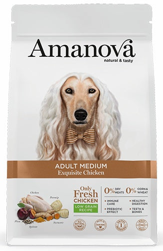 Amanova Dog Adult Medium Exquisite Chicken - kurczak 12kg