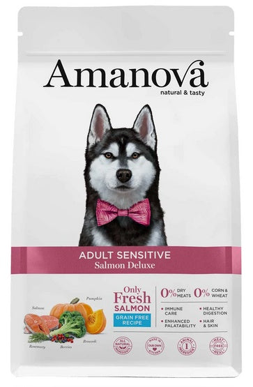 Amanova Dog Adult Sensitive Salmon Deluxe - łosoś 10kg
