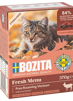Bozita Sterilised z dziczyzną kawałki w galaretce kartonik 370g