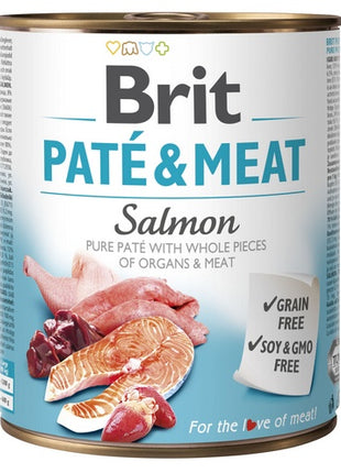 Brit Pate & Meat Dog Salmon puszka 800g