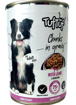 TUF TUF Kawałki mięsne z jagnięciną dla psa puszka 415g