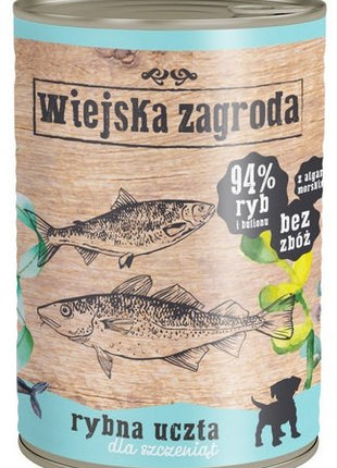 Wiejska Zagroda Rybna uczta Puppy puszka 400g