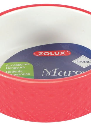 Zolux Miska gres dla gryzoni 200ml czerwona [206613]