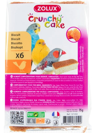 Zolux Crunchy Cake miód 6szt