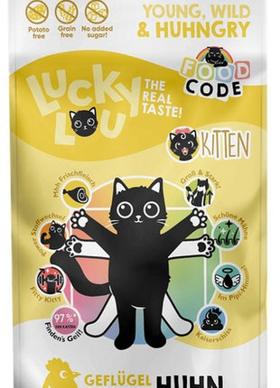 Lucky Lou Food Code Lifestage Kitten Drób & Kurczak 340g