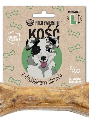 Paka Zwierzaka Kość z dodatkiem strusia L 13,5cm