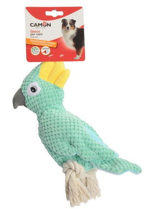 Camon Dog Toy Pluszowa papuga ze sznurem i piszczałką