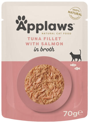 Applaws saszetka dla kota Tuńczyk z Łososiem w rosole 70g