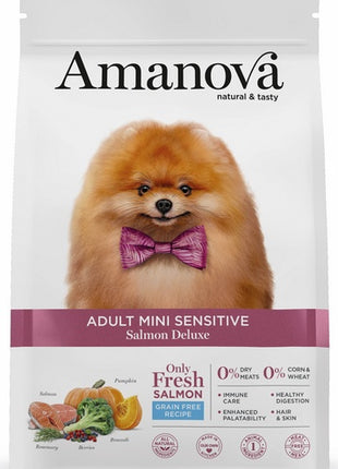 Amanova Dog Adult Mini Sensitive Salmon Deluxe - łosoś 7kg