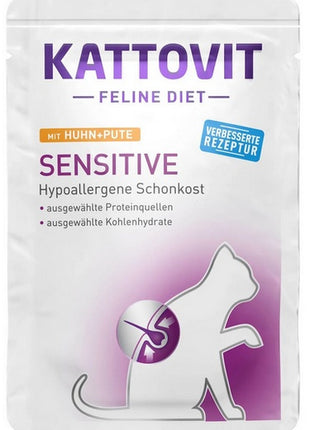 Kattovit Feline Diet Sensitive kurczak i indyk saszetka 85g