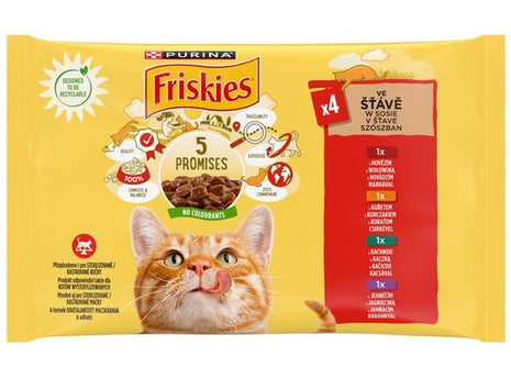 Friskies Mix mięsny w sosie saszetki 4x85g