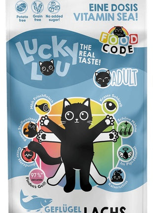 Lucky Lou Food Code Lifestage Adult Drób & Łosoś 340g