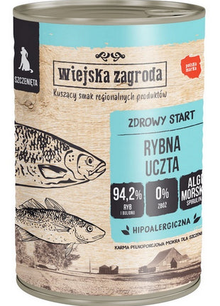 Wiejska Zagroda Rybna uczta Puppy puszka 400g