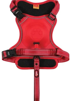 Zolux Szelki ze smyczą automatyczną Easyride XL czerwone