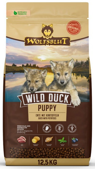 Wolfsblut Dog Wild Duck Puppy - kaczka i bataty 12,5kg