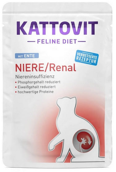 Kattovit Feline Diet Niere/Renal kaczka saszetka 85g