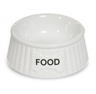 Yarro/Moderna Miska ceramiczna dla psa Food biała [Y2753]