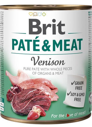 Brit Pate & Meat Dog Venison puszka 800g