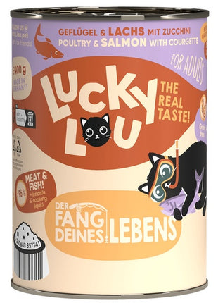 Lucky Lou Lifestage Adult Drób i łosoś puszka 400g
