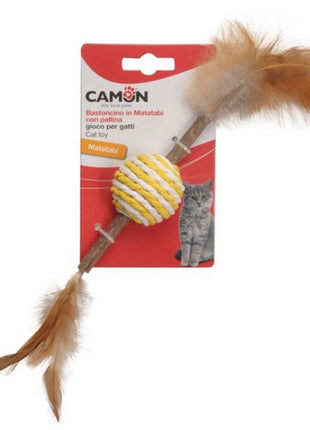 Camon Cat Toy Matatabi z kulą i piórkami