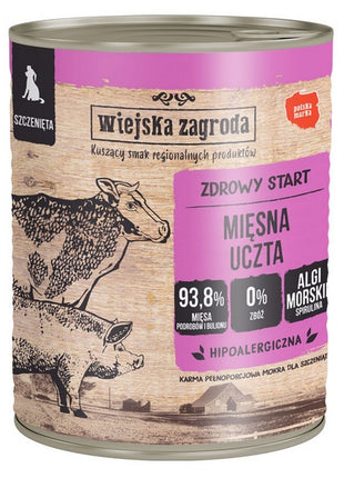 Wiejska Zagroda Mięsna uczta Puppy puszka 800g