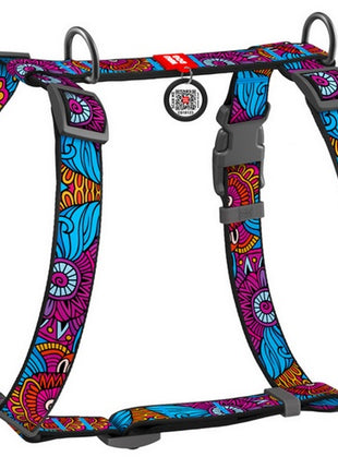 Collar WauDog Nylon Szelki nylonowe anatomiczne w kształcie litery H, z QR-paszportem, plastikowy fastex, wzór LATO, rozmiar L 25mm