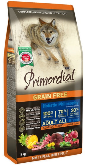 Primordial Dog Grain Free Adult Lamb & Tuna 12kg