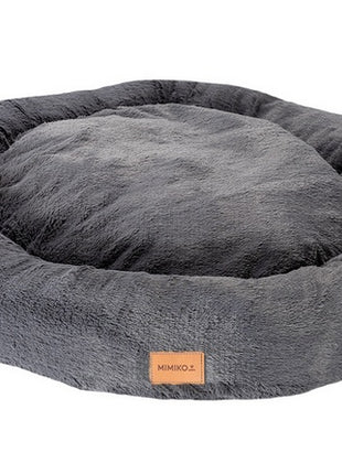 MIMIKO Pets Legowisko Shaggy okrągłe XXL 100cm grafitowe