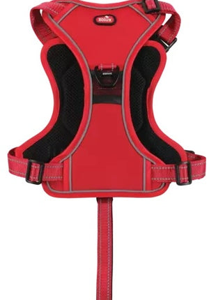 Zolux Szelki ze smyczą automatyczną Easyride L czerwone