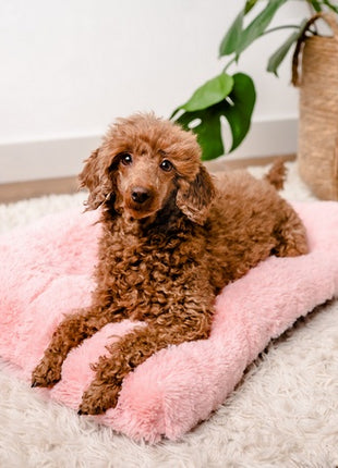 MIMIKO Pets Legowisko Shaggy prostokątne L 65x45cm różowe