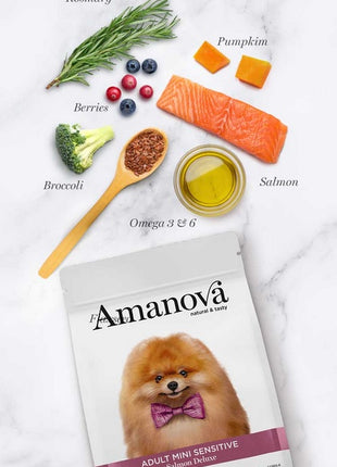 Amanova Dog Adult Mini Sensitive Salmon Deluxe - łosoś 800g