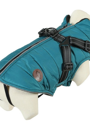 Zolux Kurtka puchowa z szelkami dla psa R.35 niebieska