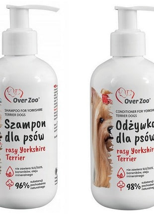 Over Zoo Szampon i odżywka  dla psów rasy Yorkshire Terier dwupak 2x250ml