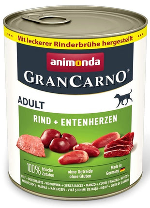 Animonda GranCarno Original Adult Rind Entenherzen Wołowina + Serca kacze puszka 800g