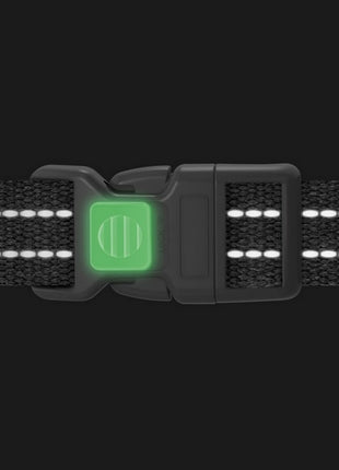 Collar WauDog Re-Cotton Szelki z rączką z regenerowanej bawełny anatomiczne w kształcie litery H, odblaskowe z QR-paszportem, plastikowy fastex, L szare