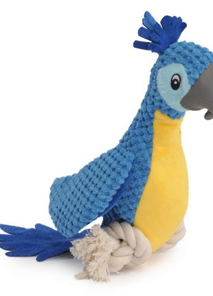 Camon Dog Toy Pluszowa papuga ze sznurem i piszczałką
