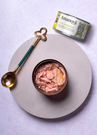 Amanova Cat Tuna & Shrimps - tuńczyk i krewetki w bulionie puszka 70g [12]