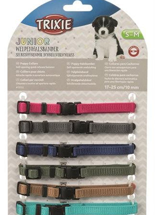 Trixie Puppy Halsbandset Fuchsia/Grafiet/Indigo/Bosgroen/Koraal