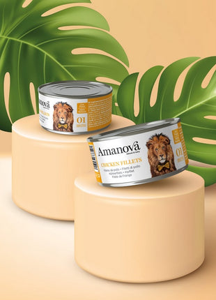 Amanova Cat Chicken Fillets - kurczak w bulionie puszka 70g [01]