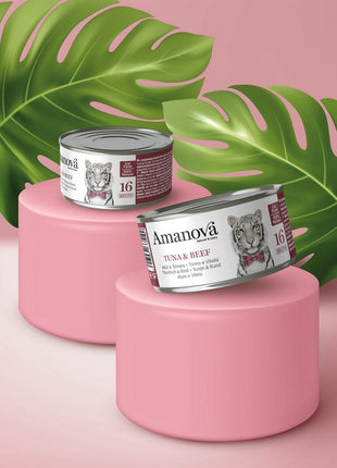 Amanova Cat Tuna & Beef - tuńczyk i wołowina w bulionie puszka 70g [16]
