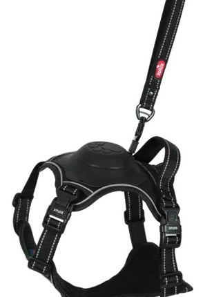 Zolux Szelki ze smyczą automatyczną Easyride S czarne