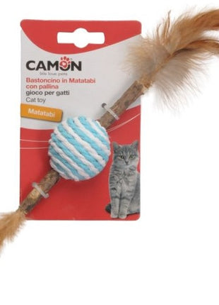 Camon Cat Toy Matatabi z kulą i piórkami