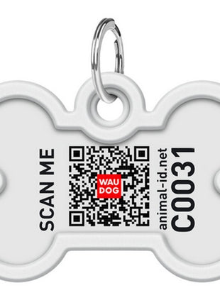 Collar WauDog Smart ID Zawieszka z QR-paszportem kość 4x3cm geometria