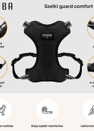 CHABA Szelki Guard Comfort Classic M czarne