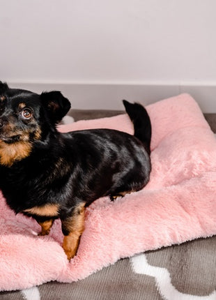 MIMIKO Pets Legowisko Shaggy prostokątne XL 85x65cm różowe