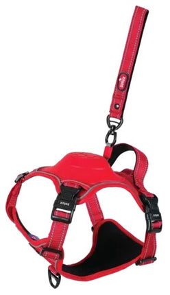 Zolux Szelki ze smyczą automatyczną Easyride L czerwone